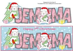 First Christmas Bunny Rabbits Jemima Large Dl