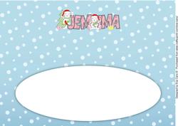 First Christmas Bunny Rabbits Jemima Large Dl Blank Insert