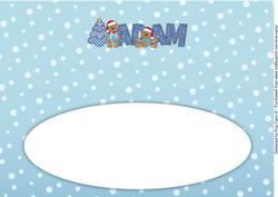 First Christmas Teddies Adam Large Dl Blank Insert