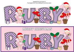 Christmas Fairies Ruby Large Dl