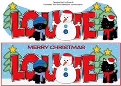 Christmas Jazz Dogs & Snowman Louie Large Dl