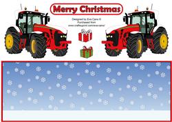 Red Christmas Tractor Without Name Large Dl