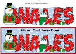Merry Christmas from Wales Large Dl