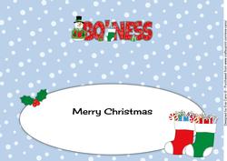 Merry Christmas from Bo'ness Large Dl Insert