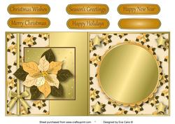 Cream Poinsettia Fold Back (cream)