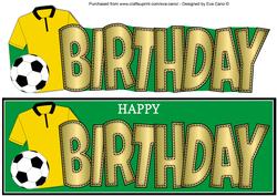 Yellow Football Top Birthday Large Dl