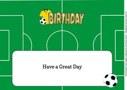 Yellow Football Top Birthday Large Dl Insert