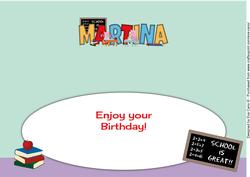 Pinkie Pigs at School Martina Large Dl Insert