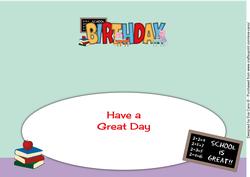 Pinkie Pigs at School Birthday Large Dl Insert