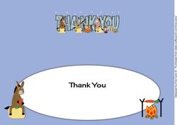 Camping Donkeys Thank You Large Dl Insert