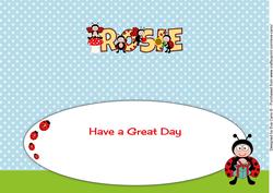 Cute Ladybirds Rosie Large Dl Insert