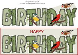 Garden Birds Birthday Large Dl