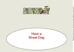 Garden Birds Birthday Large Dl Insert