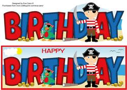 Pirate Boy Birthday Large Dl