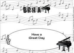 Piano Theme Birthday Large Dl Insert
