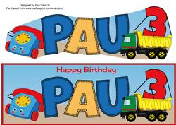 Toy Truck & Phone Pau 3 Large Dl