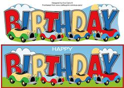 Toy Cars Birthday Large Dl