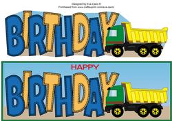 Toy Truck Birthday Large Dl