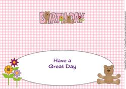 Teddies Birthday Large Dl 2 Insert