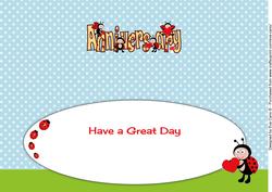 Cute Ladybirds Anniversary Large Dl Insert