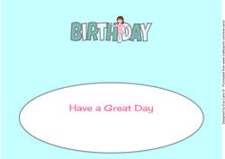 Ice Skating Girl Birthday Large Dl Insert