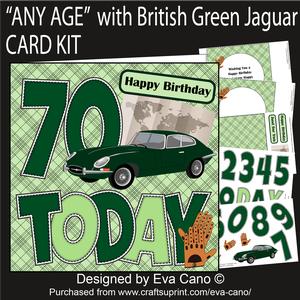 'any Age' with British Green Jaguar Card Kit