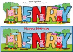Pinkie Pigs Day Out Henry Large Dl