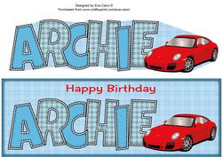 Red Porsche Archie Large Dl