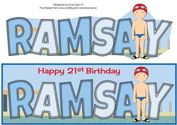 Swimmer Ramsay 21st Large Dl