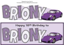 Purple Porsche Briony 18th Large Dl