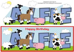 Farm Animals Alfie Large Dl