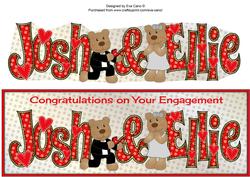 Engagement Teddies Josh & Ellie Large Dl