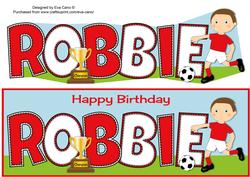 Footballer in Red & White Robbie Large Dl