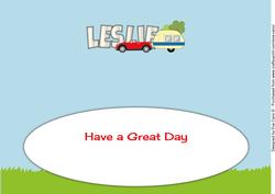Red Car & Caravan Leslie Large Dl Insert