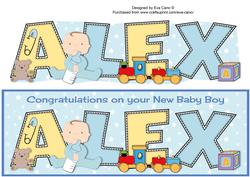 New Baby Boy Alex with Cute Baby & Bottle Large Dl