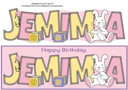 Cute Bunny with Baby Bottle Jemima Large Dl