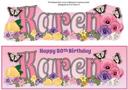 Flower Blossom Karen 50th Large Dl