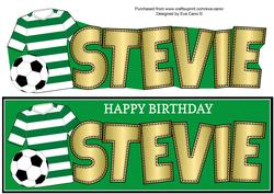 Green & White Hoops Football Top Stevie Large Dl
