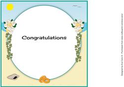 Insert for Mr Badger & Mrs Rabbit Wedding 8x8 Quick Card