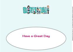 School Girls Birthday Large Dl Insert