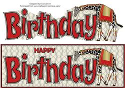 Indian Giraffe Birthday Large Dl 3