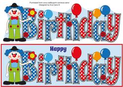 Charlie the Clown Birthday Large Dl