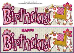 White Indian Elephant Birthday Large Dl