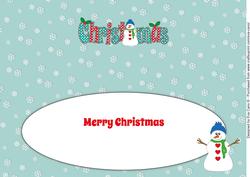 Snowman Christmas Large Dl Insert