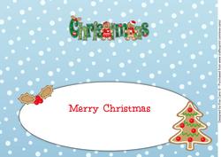 Gingerbread Couple Christmas Large Dl Insert
