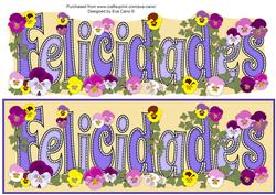 Bright Flowers Felicidades Large Dl