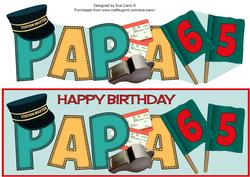 Train Station Theme Papa 65th Large Dl