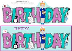 Cute Nurse Birthday Large Dl
