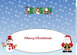 Santas & Snowman Jensen Large Dl Insert