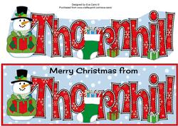Merry Christmas from Thornhill Snowman Large Dl 2